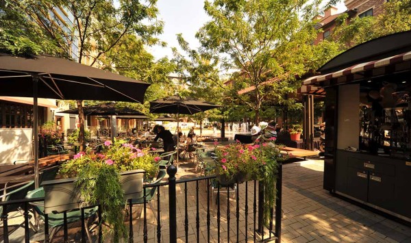 Rockville Town Square outdoor dining area